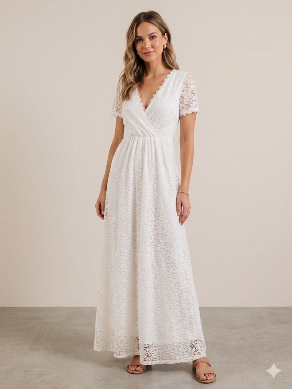 NWT Baltic Born Venice White Lace Maxi Dress Bridal Wedding Shower Boho